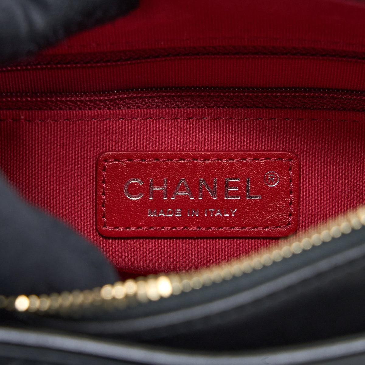 CHANEL SMALL GABRIELLE HOBO BAG AGED CALFSKIN BLACK MULTICOLOUR HARDWARE (MICROCHIP)