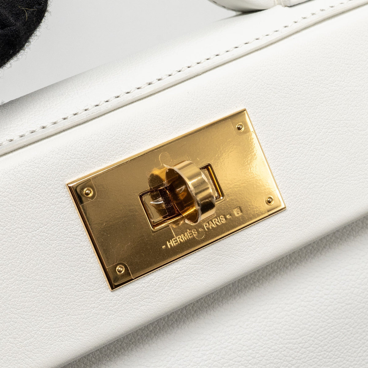 HERMES MINI 2424 24/24-21 BAG EVERCOLOR/SWIFT NEW WHITE GHW