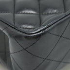 CHANEL MEDIUM CLASSIC FLAP BAG LAMBSKIN BLACK SHW