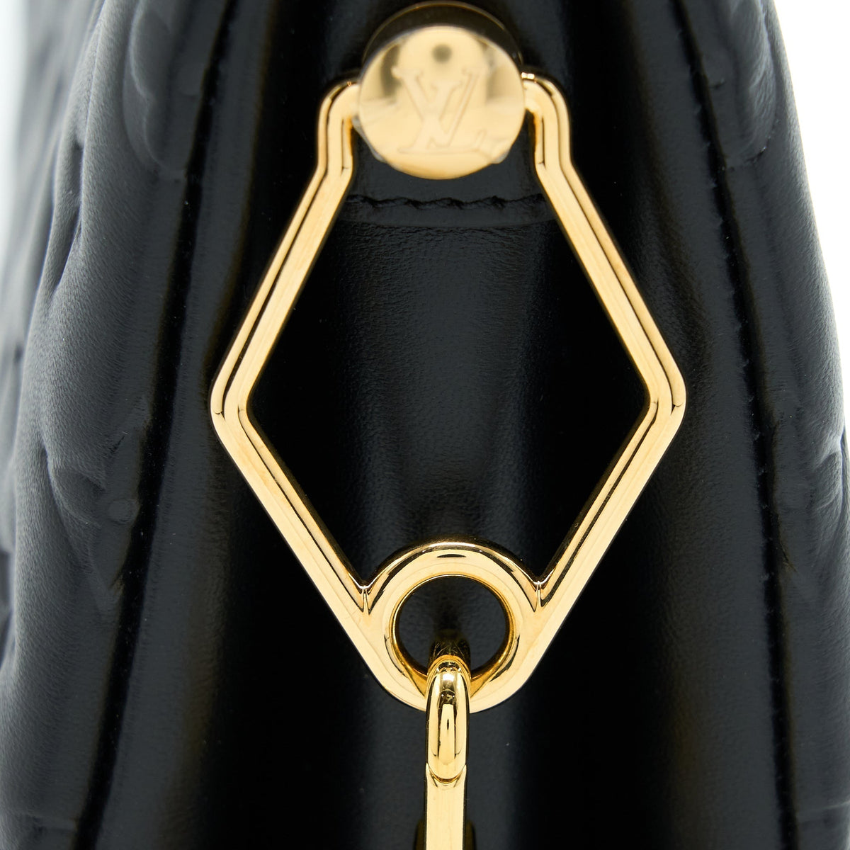 LOUIS VUITTON COUSSIN PM LAMBSKIN BLACK GHW (NEW VERISON)