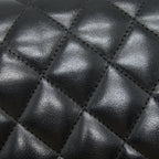CHANEL MEDIUM CLASSIC FLAP BAG LAMBSKIN BLACK SHW