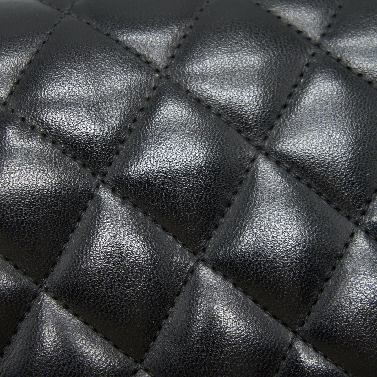 CHANEL MEDIUM CLASSIC FLAP BAG LAMBSKIN BLACK SHW