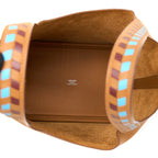 Hermes Picotin 18 Lock Bag Tressage Epsom Gold/Blue De Nord/Rouge H SHW