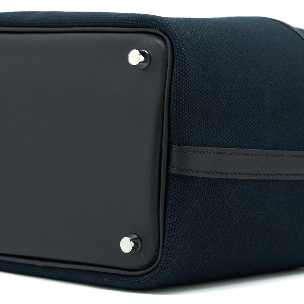 Hermes Picotin Cargo 18 Lock Bag Swift/Toile Canvas Black SHW