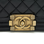 CHANEL MEDIUM BOY BAG CALFSKIN BLACK GHW