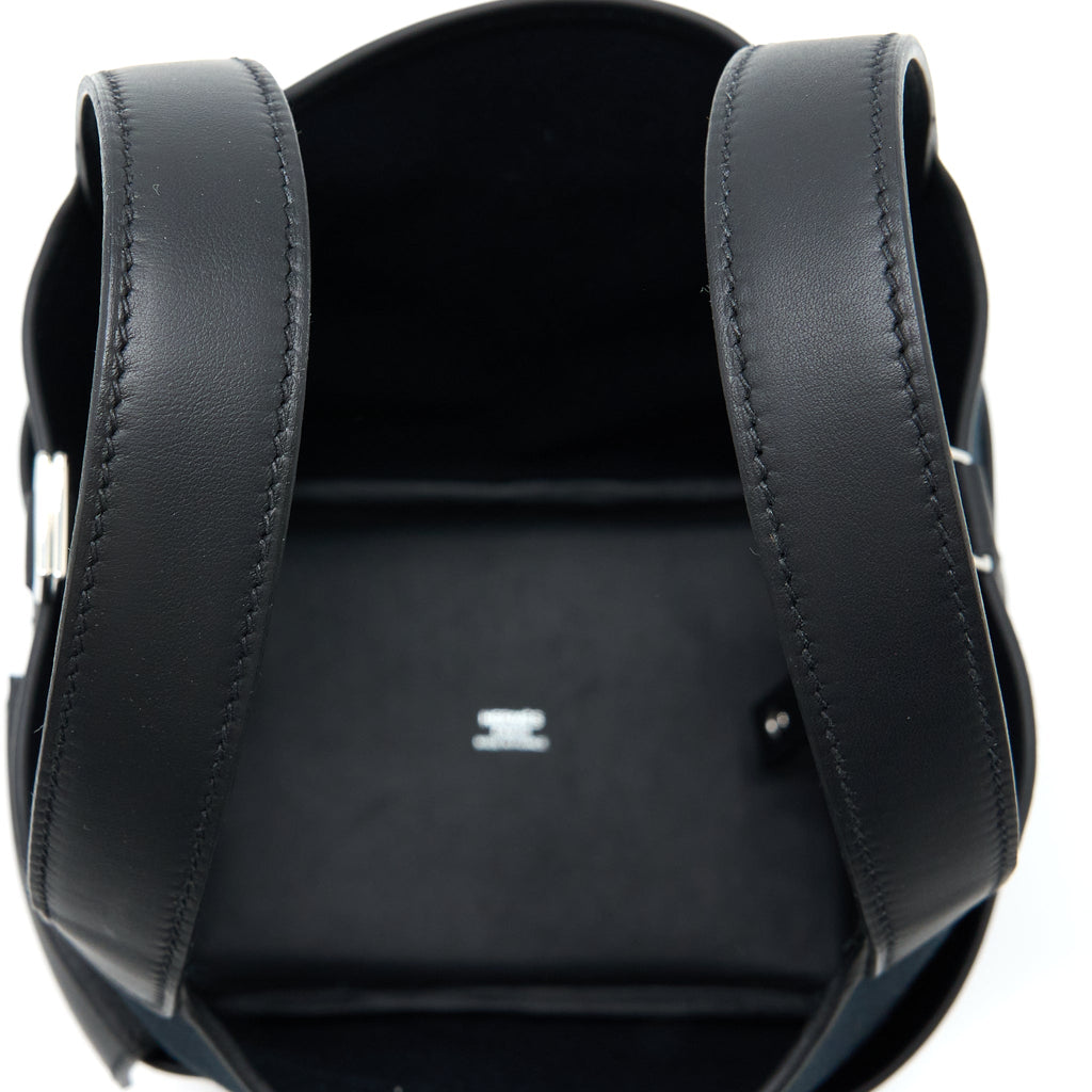 Hermes Picotin Cargo 18 Lock Bag Swift/Toile Canvas Black SHW