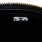 CHANEL 22B DETAILED TOP HANDLE MINI VANITY WITH CHAIN LAMBSKIN BLACK BRUSHED GHW