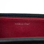 CHANEL 21S WALLET ON CHAIN WITH PEARL/CC LOGO ROUND HANDLE LAMBSKIN BLACK BRUSHED GHW