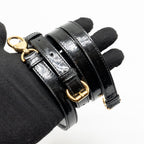 DIOR MINI LADY DIOR PATENT BLACK GHW