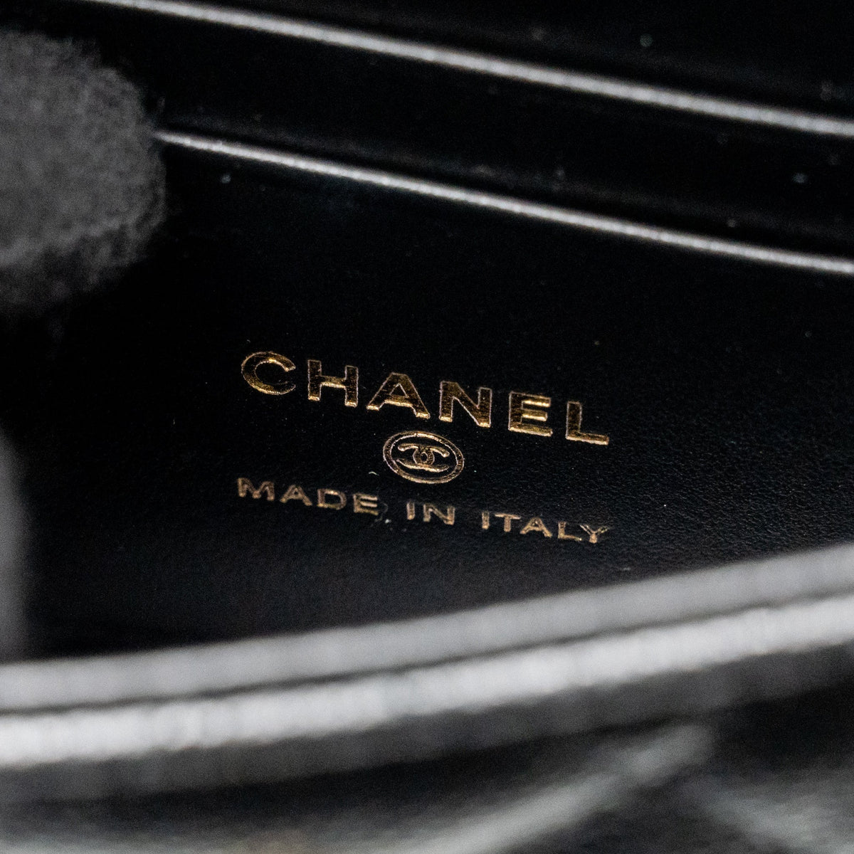 CHANEL COCO HANDLE CLUTCH WITH CHAIN CAVIAR BLACK LGHW (MICROCHIP)
