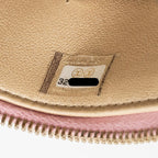 CHANEL TOP HANDLE ROUND VANITY CASE LAMBSKIN PINK LGHW