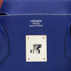 Hermes Birkin 30 Taurillon Novillo Blue Saphir SHW