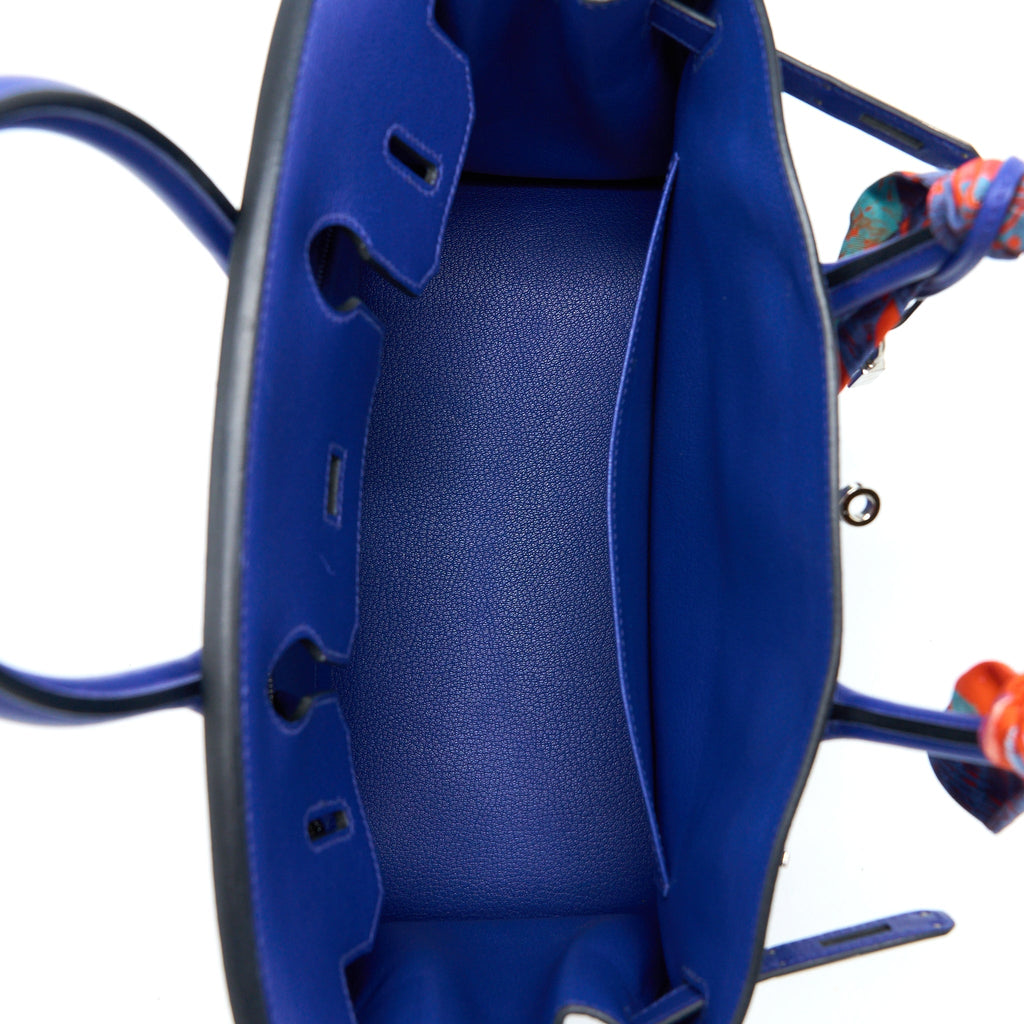 Hermes Birkin 30 Taurillon Novillo Blue Saphir SHW