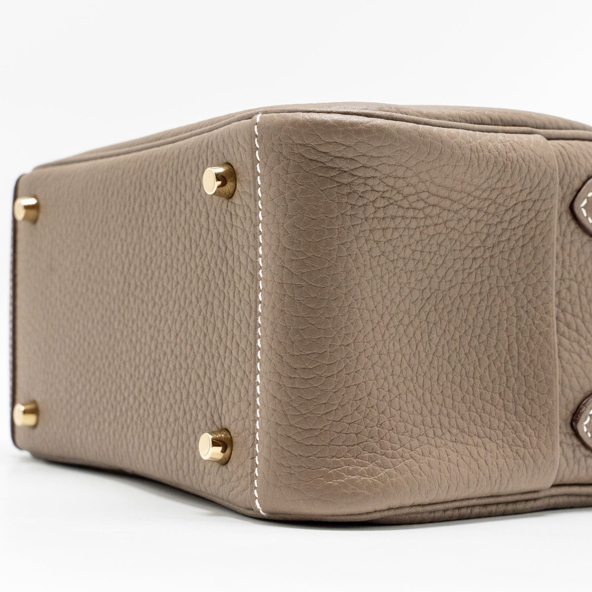 Hermes Mini Lindy Clemence Etoupe GHW