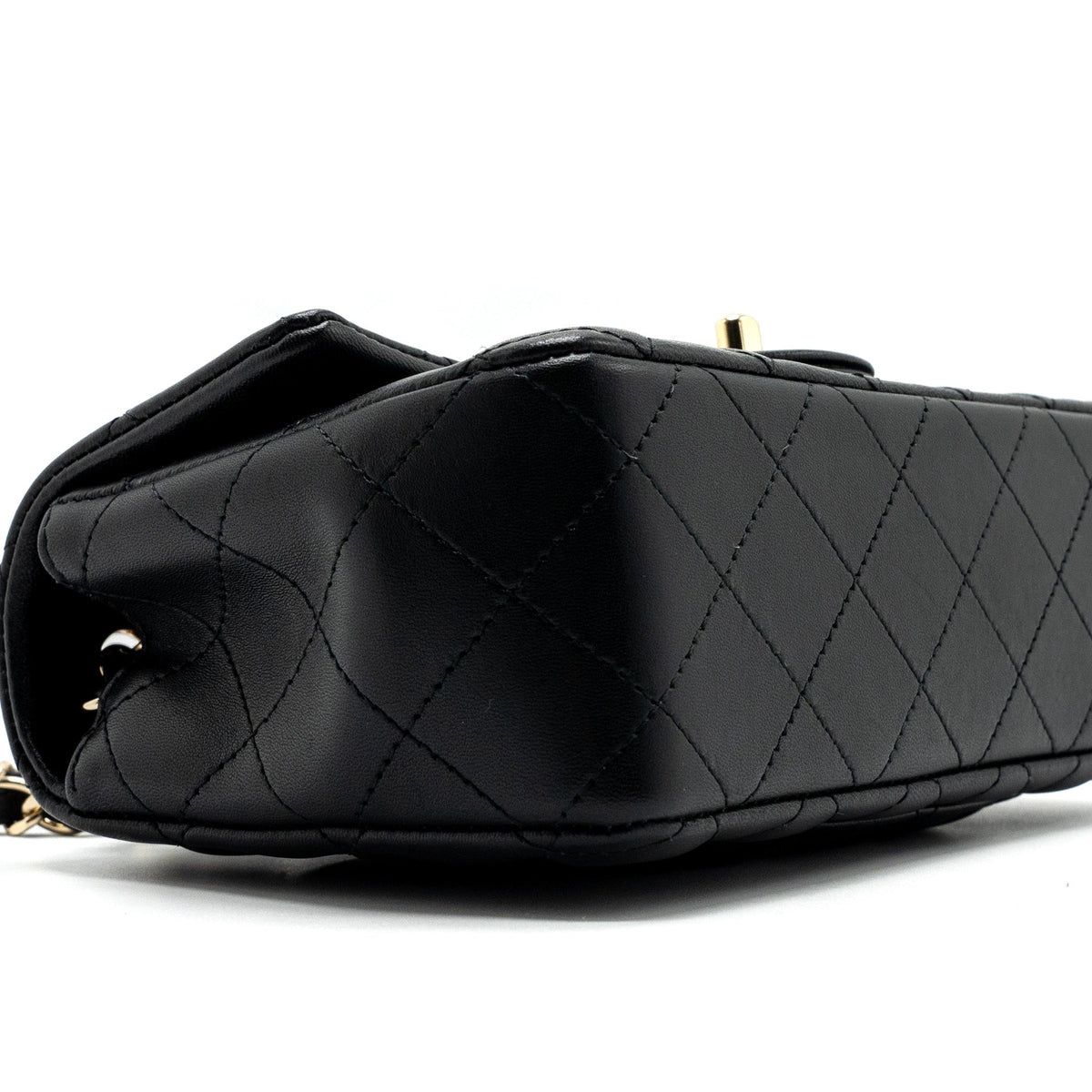 CHANEL MINI RECTANGULAR FLAP BAG LAMBSKIN BLACK LGHW