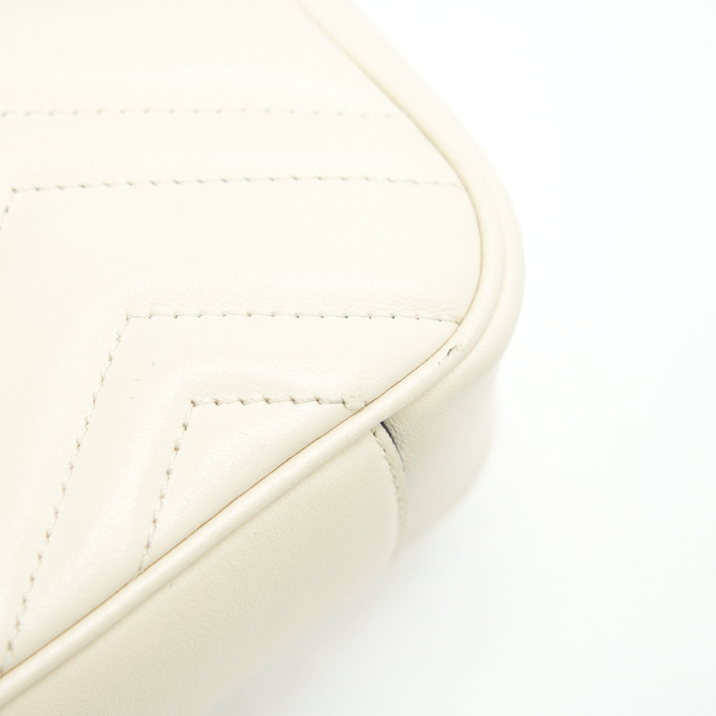 GUCCI GG MINI MARMONT CREAM WHITE