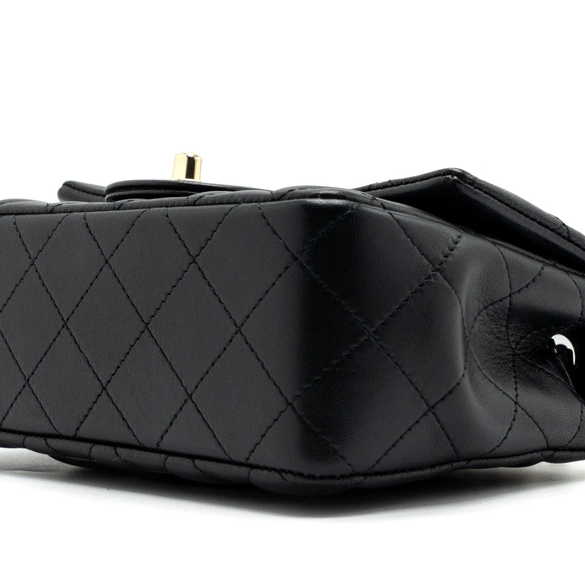 CHANEL MINI RECTANGULAR FLAP BAG LAMBSKIN BLACK LGHW