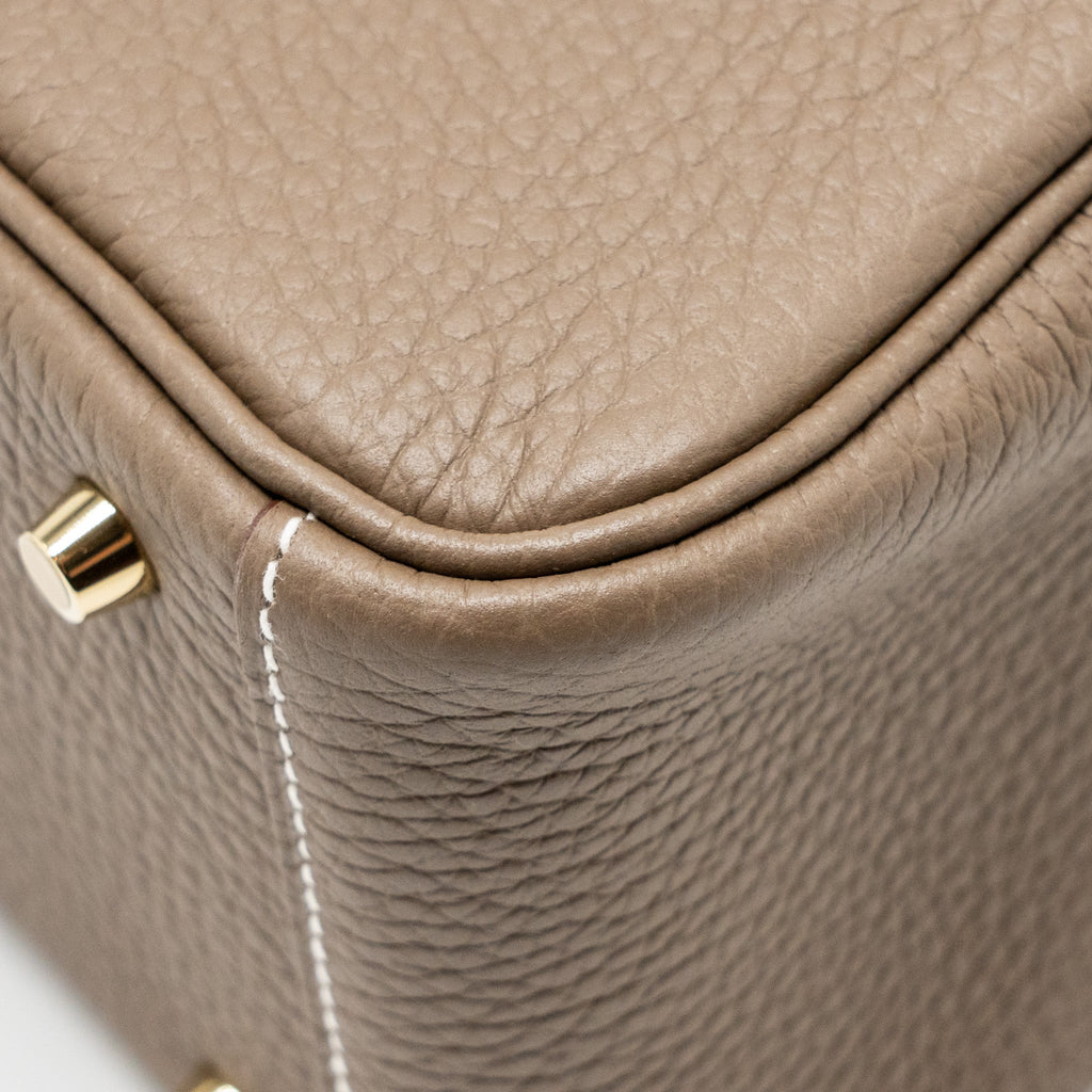 Hermes Mini Lindy Clemence Etoupe GHW