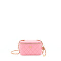 CHANEL 22S PEARL CRUSH LONG VANITY WITH CHAIN LAMBSKIN PINK GHW