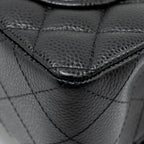 CHANEL SMALL CLASSIC DOUBLE FLAP BAG CAVIAR BLACK GHW