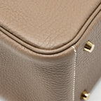 Hermes Mini Lindy Clemence Etoupe GHW