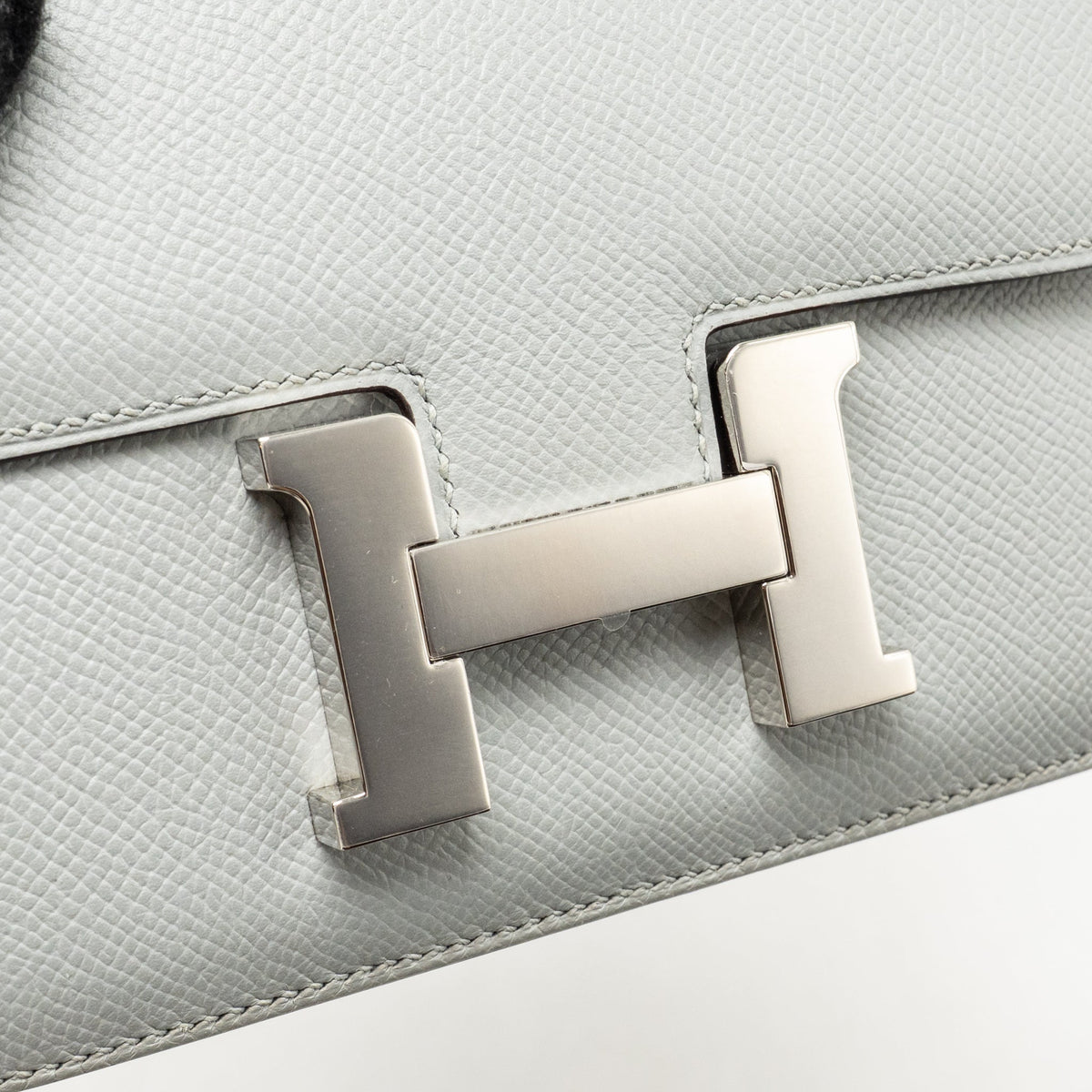 Hermes Mini Constance Epsom Gris Mouette SHW