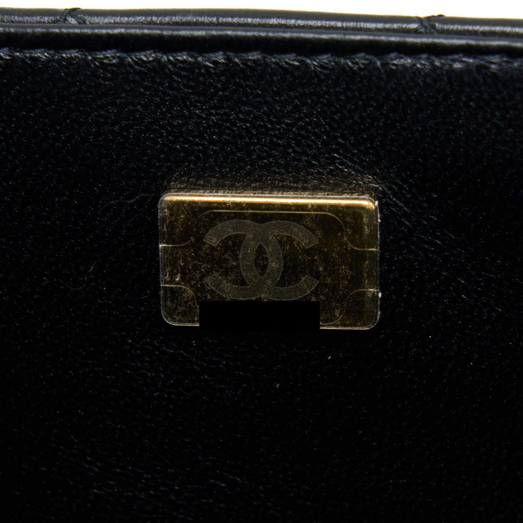 CHANEL MINI RECTANGULAR LAMBSKIN BLACK LGHW(MICROCHIP)