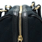 GUCCI BOSTON BAG GG SUPREME FABRIC BLACK SHW