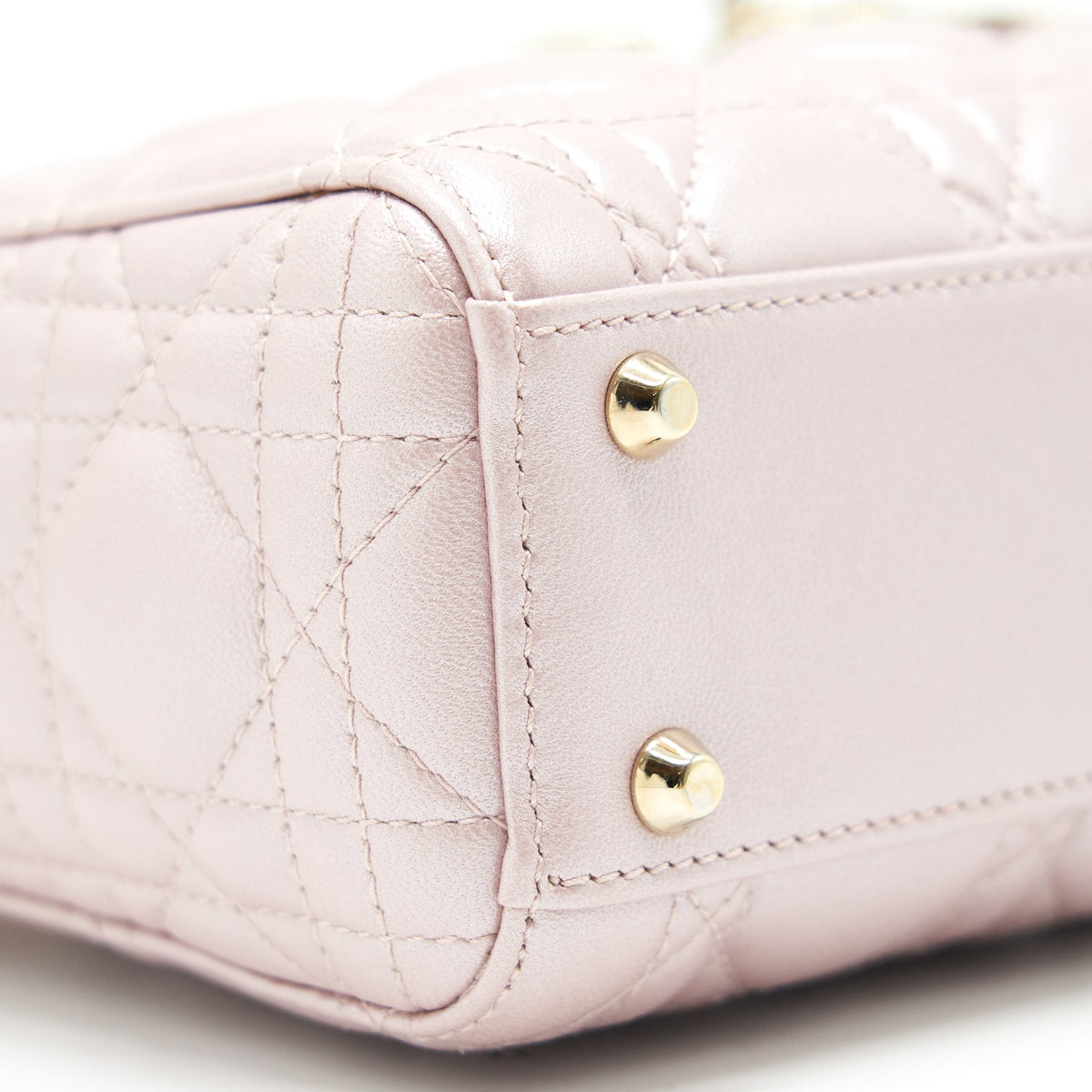 DIOR MINI LADY WITH CHAIN LOTUS PEARL GHW