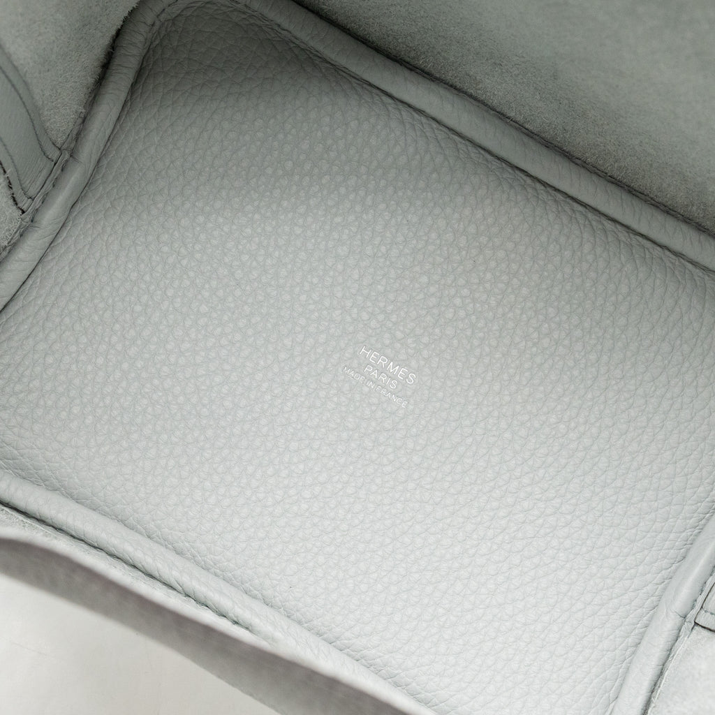 Hermes Picotin 18 Lock Bag Clemence Blue Pale SHW