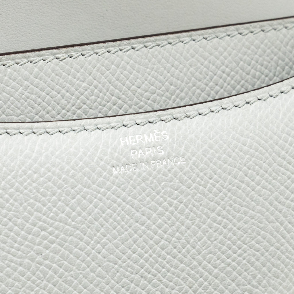 Hermes Mini Constance Epsom Gris Mouette SHW