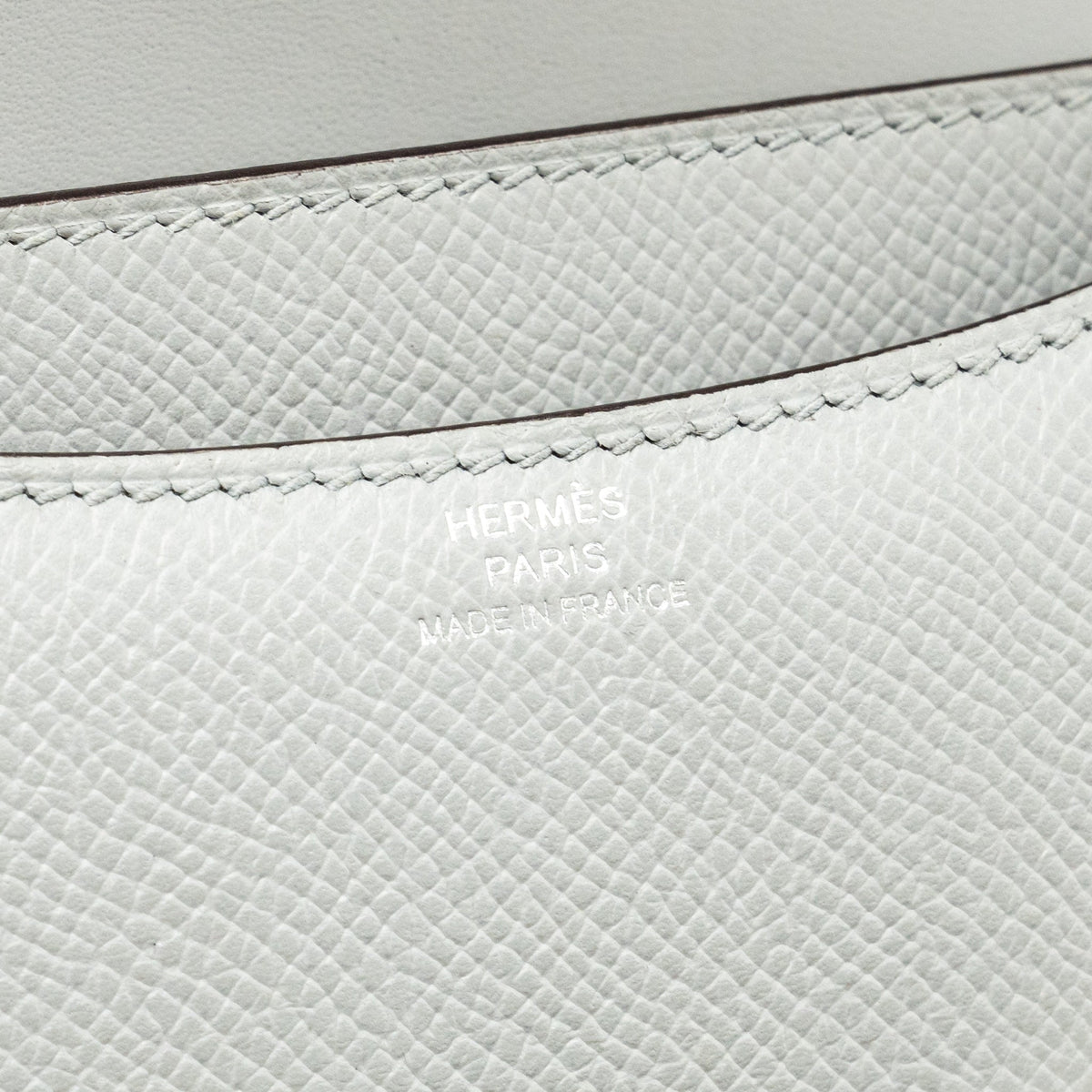 Hermes Mini Constance Epsom Gris Mouette SHW