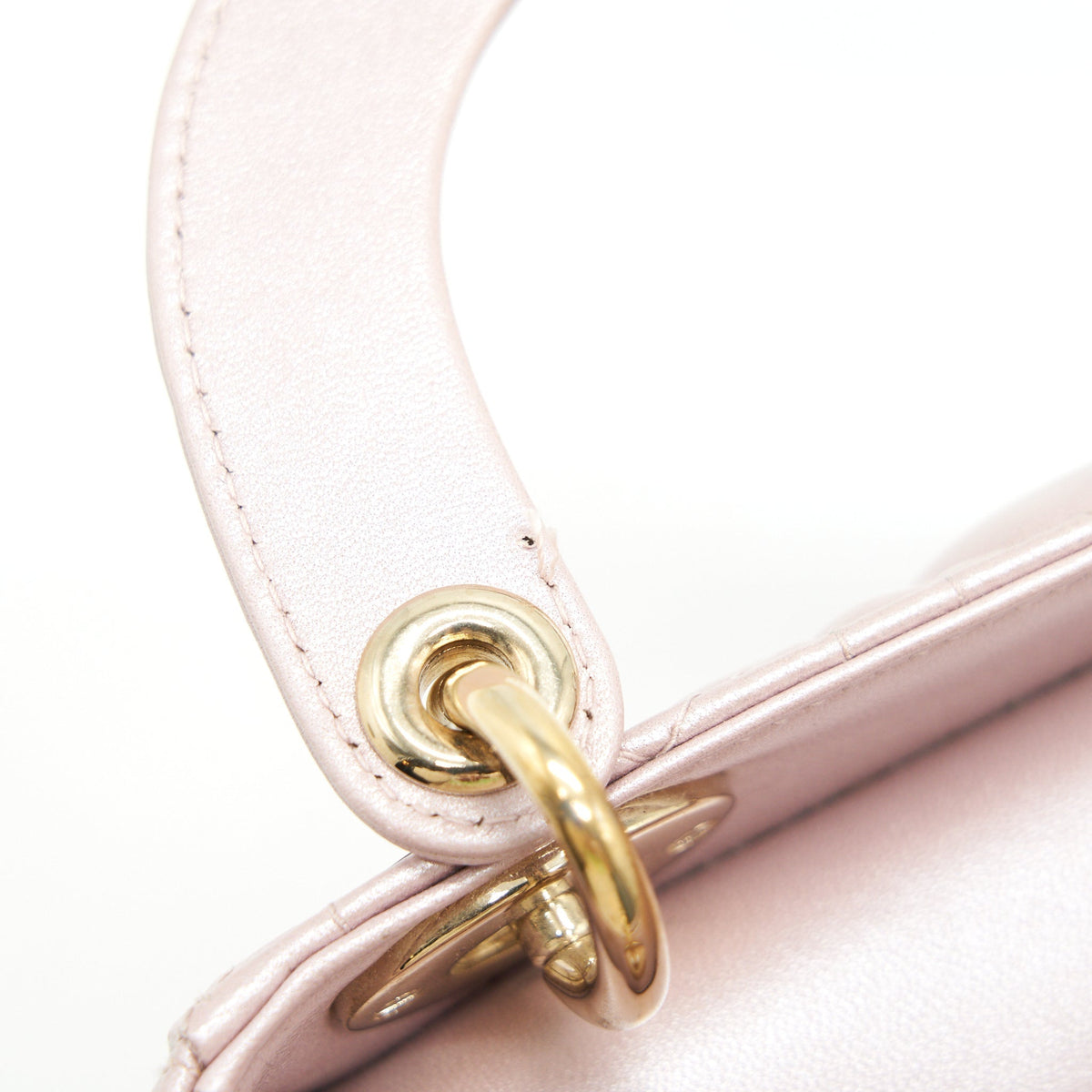 DIOR MINI LADY WITH CHAIN LOTUS PEARL GHW