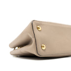 LOUIS VUITTON CAPUCINES MM TAURILLON LIGHT GREY GHW
