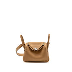 Hermes Mini Lindy II Clemence Biscuit SHW