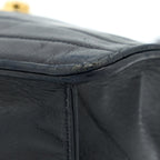 CHANEL VINTAGE KELLY FLAP BAG LAMBSKIN BLACK GHW