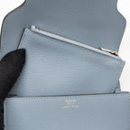 Hermes Roulis Slim Evercolor J7 Blue Lin SHW