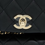 CHANEL 23C LARGE DUMA BACKPACK CALFSKIN BLACK LGHW (MICROCHIP)