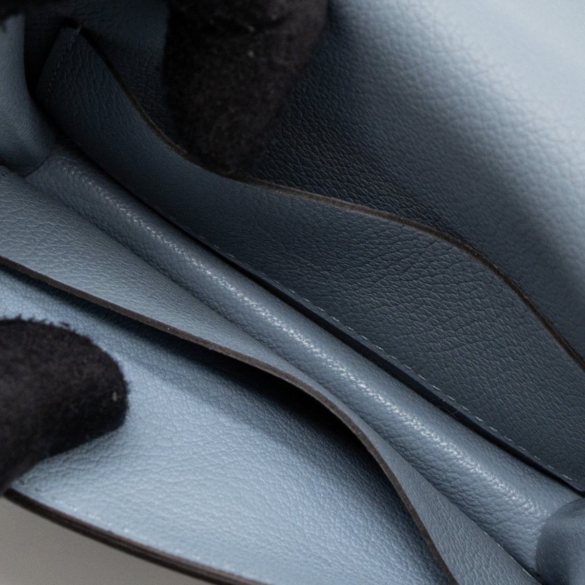 Hermes Roulis Slim Evercolor J7 Blue Lin SHW