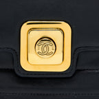 CHANEL VINTAGE KELLY FLAP BAG LAMBSKIN BLACK GHW