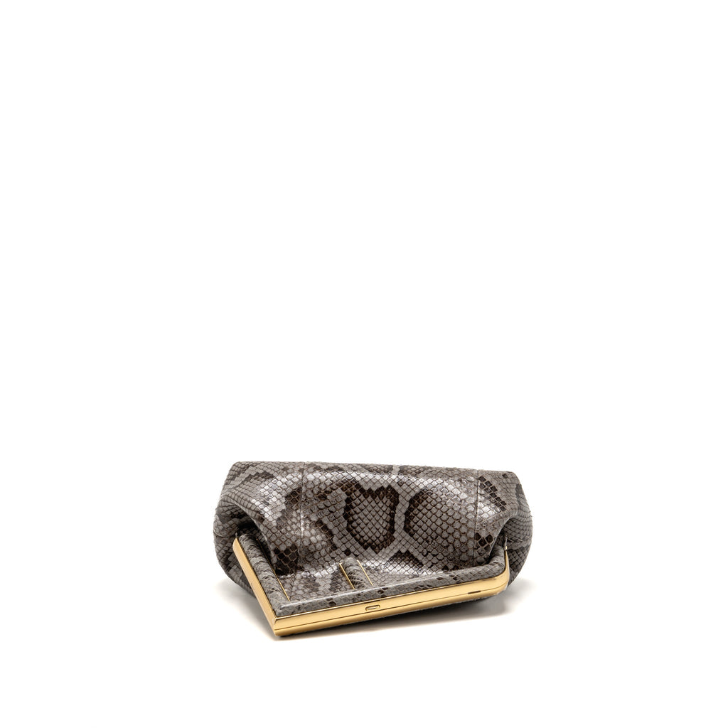 Fendi First Small Python Dark Grey GHW