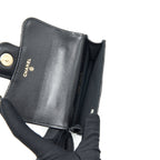CHANEL 21K FLAP COIN PURSE WITH CHAIN BLACK LGHW