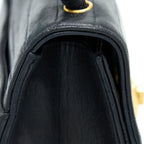 CHANEL VINTAGE KELLY FLAP BAG LAMBSKIN BLACK GHW