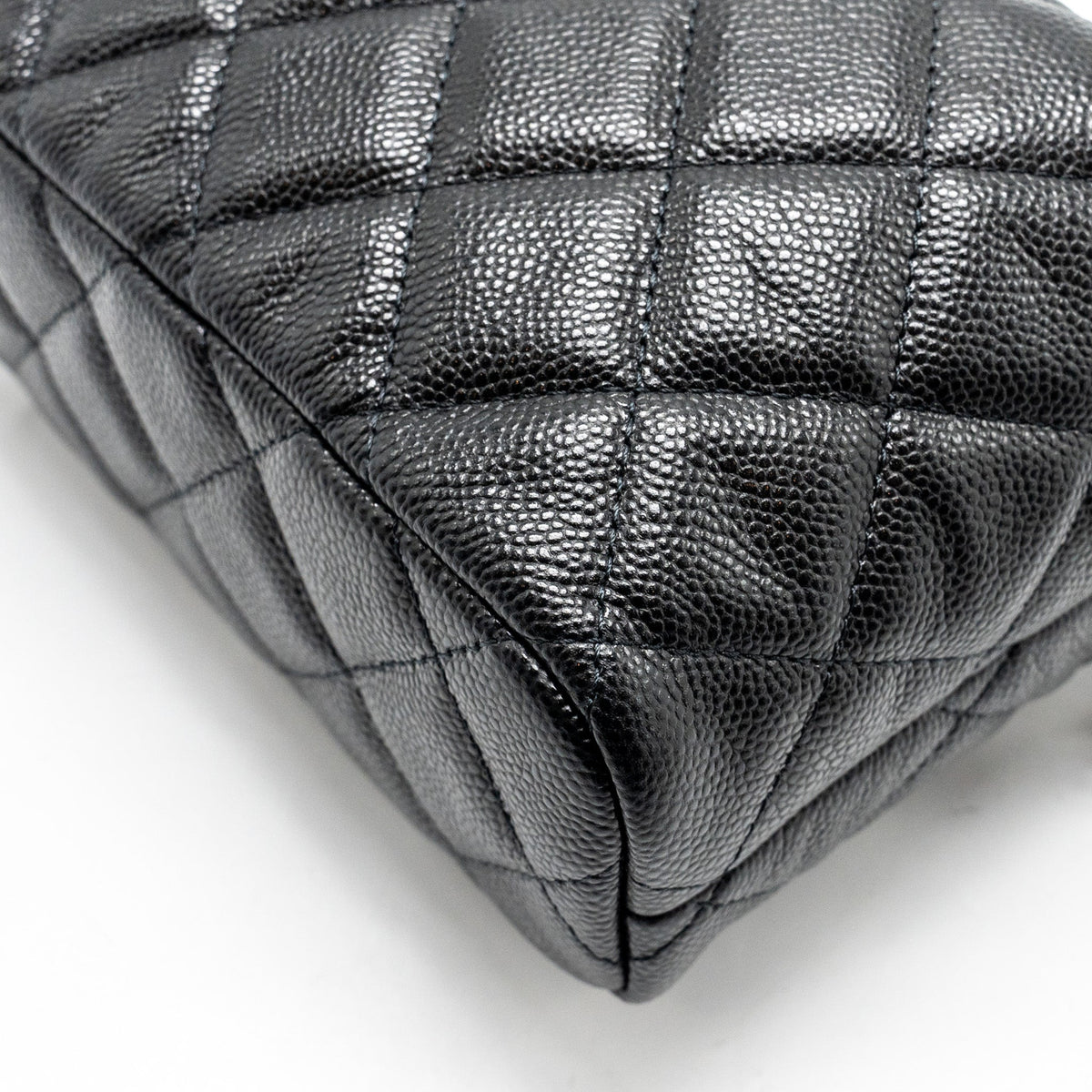 CHANEL 25C QUILTED HOBO BAG CAVIAR BLACK LGHW (MICROCHIP)