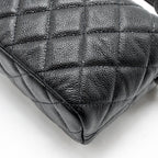 CHANEL 25C QUILTED HOBO BAG CAVIAR BLACK LGHW (MICROCHIP)