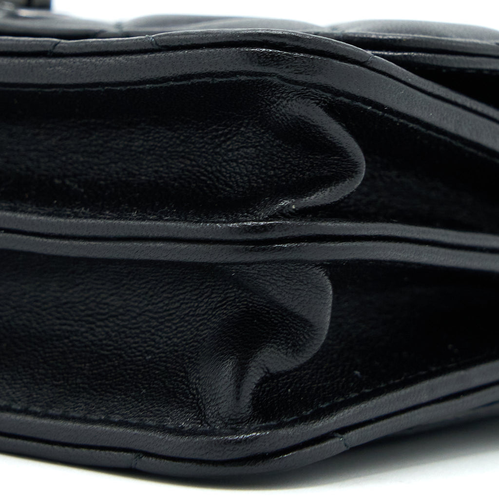 CHANEL SQUARE TRENDY CC WALLET ON CHAIN LAMBSKIN SO BLACK