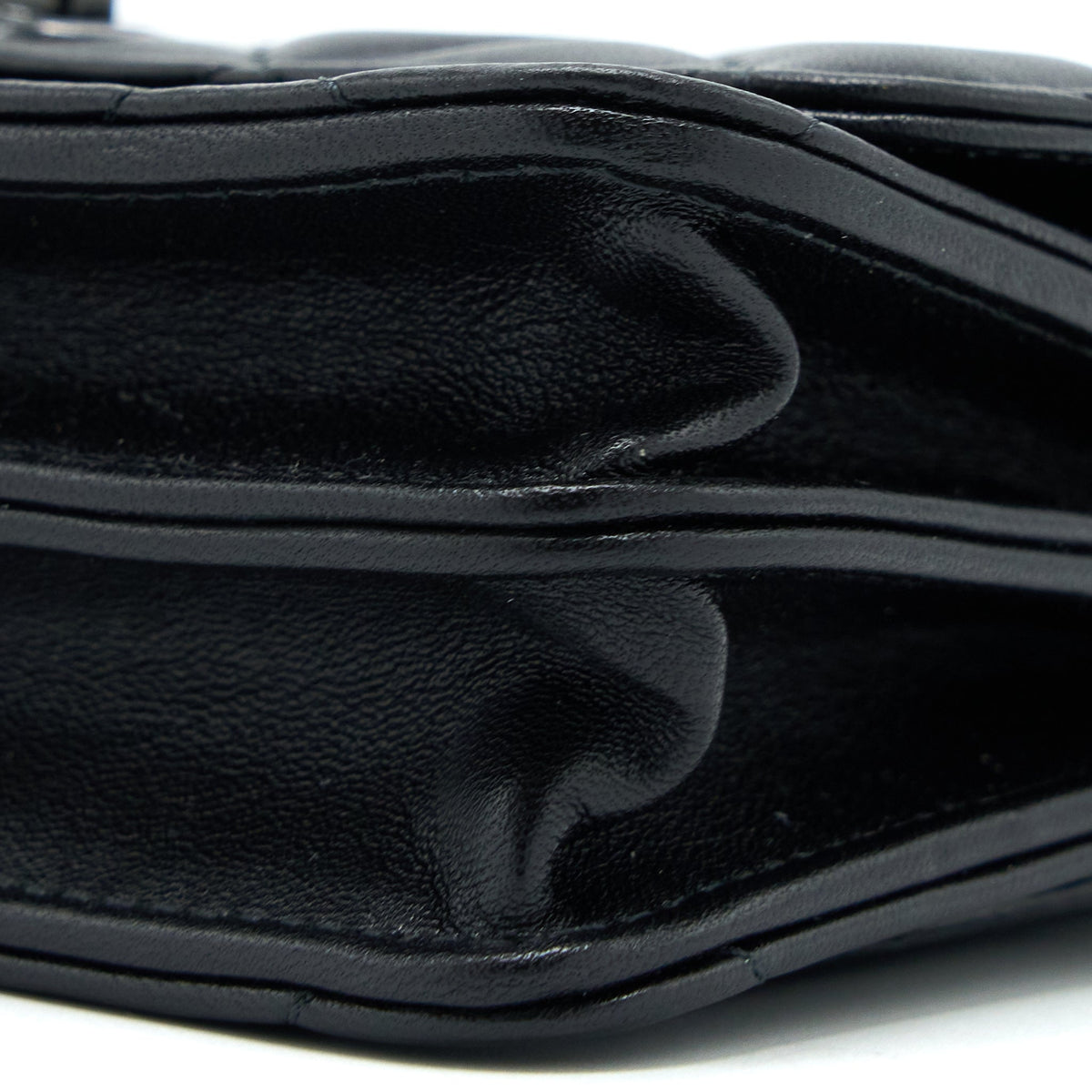 CHANEL SQUARE TRENDY CC WALLET ON CHAIN LAMBSKIN SO BLACK