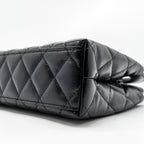 CHANEL MINI KELLY SHOPPING TOTE BAG CALFSKIN BLACK GHW (MICROCHIP)