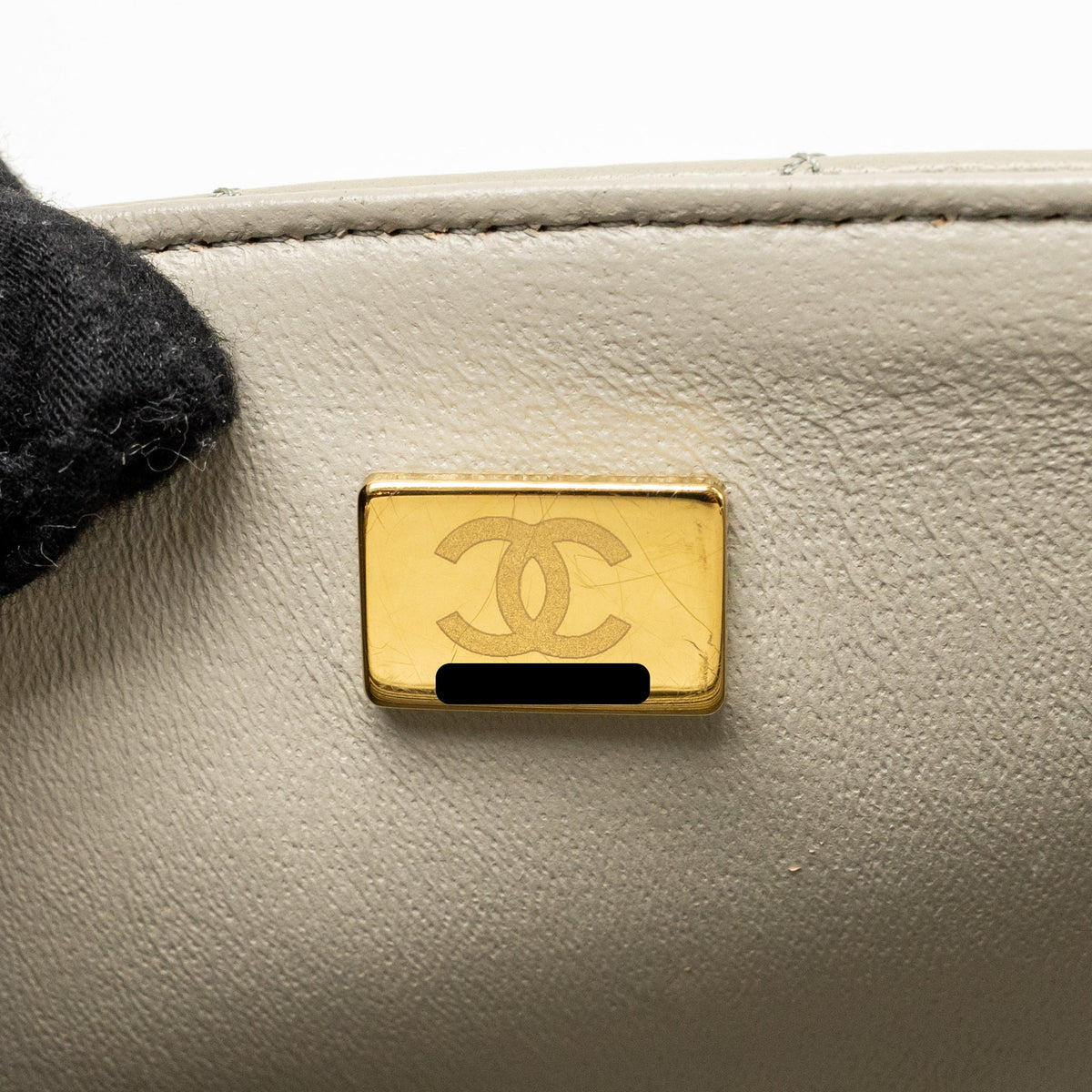 Chanel Mini Rectangular Flap Bag Lambskin Sage Grey LGHW (Microchip)