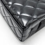 CHANEL MINI KELLY SHOPPING TOTE BAG CALFSKIN BLACK GHW (MICROCHIP)